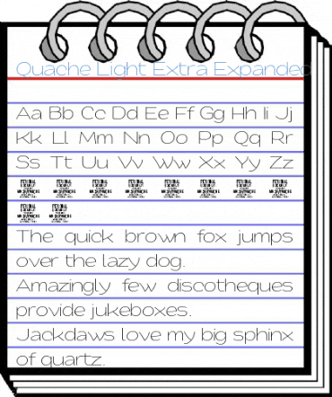 Quache Light Extra Expanded Font