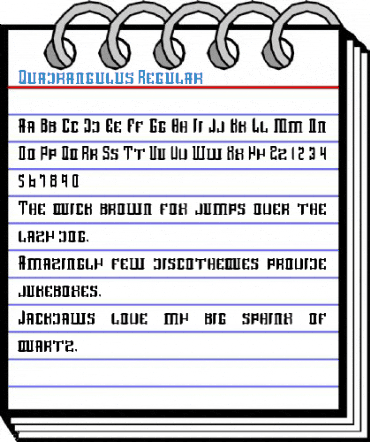 Quadrangulus Regular Font