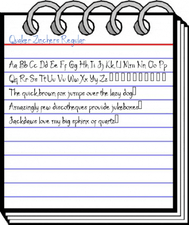 Quaker Zinchers Regular Font