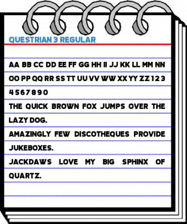 Questrian 3 Regular Font