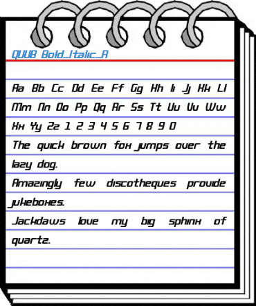 QUUB Bold_Italic_R Font