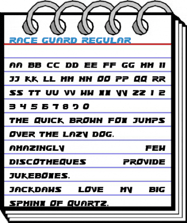Race Guard Regular Font