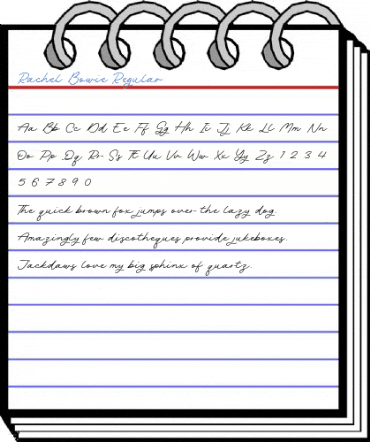 Rachel Bowie Regular Font