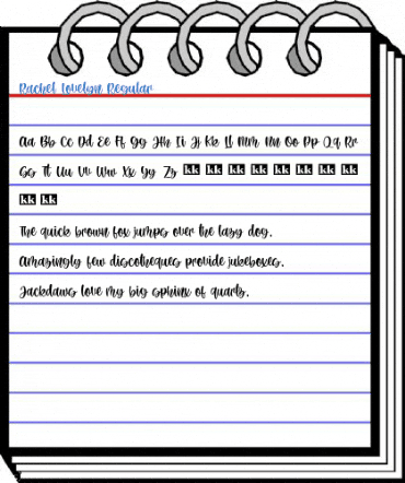 Rachel Lovelyn Regular Font