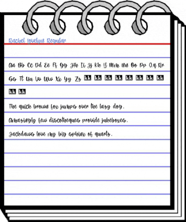 Rachel Lovelyn Regular Font