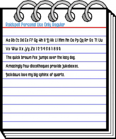 Raidspell Personal Use Only Regular Font