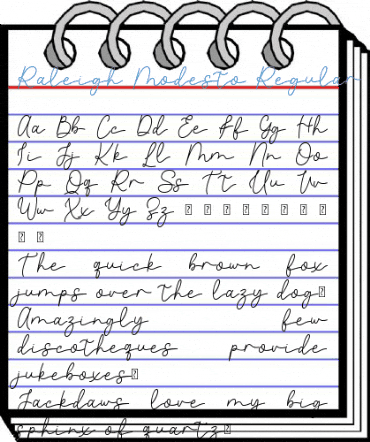 Raleigh Modesto Regular Font