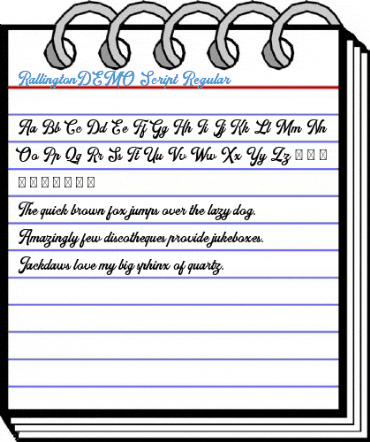 RallingtonDEMO Script Regular Font
