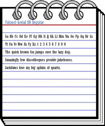 Colonel-Serial DB Regular Font
