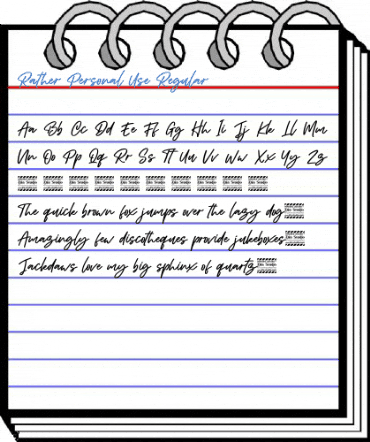 Rather Personal Use Regular Font