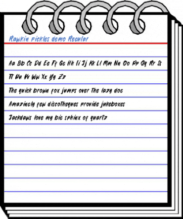 Rawkin pickles demo Regular Font
