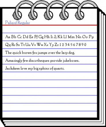 Paliard Regular Font