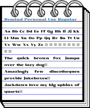 Remind Personal Use Regular Font