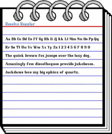 Resolve Regular Font