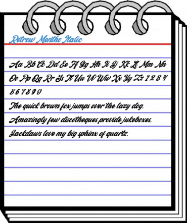 Retrow Mentho Italic Font