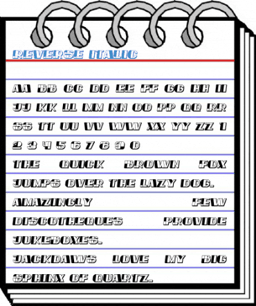 Reverse Italic Font