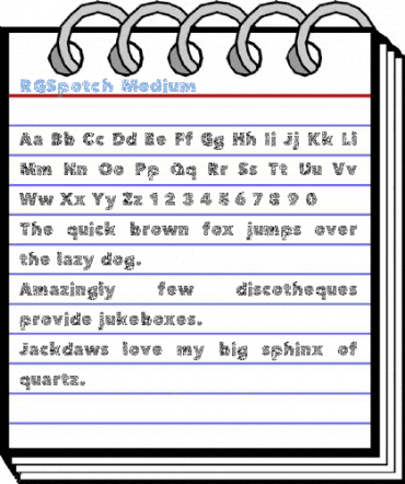 RGSpotch Medium Font