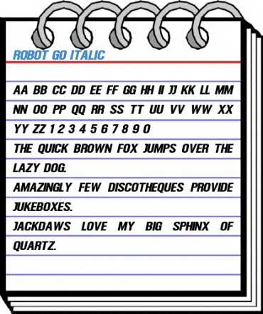 Robot Go Italic Font