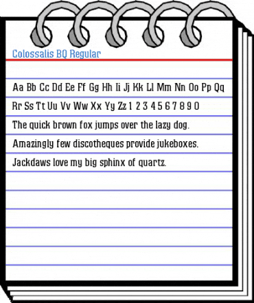 Colossalis BQ Regular Font