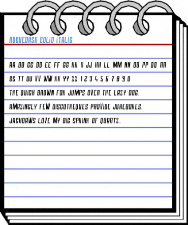 Roguedash Solid Italic Font