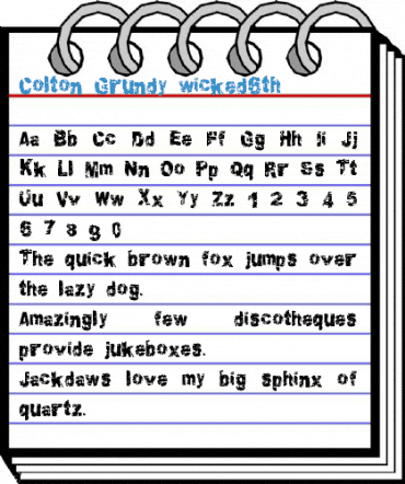 Colton Grundy wicked6th Font