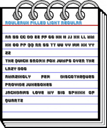 Rouleaux Filled Light Regular Font
