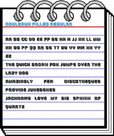 Rouleaux Filled Regular Font