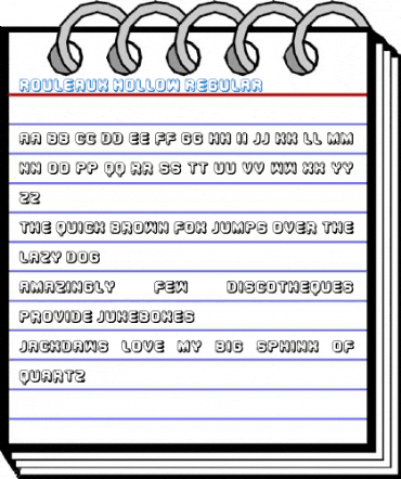 Rouleaux Hollow Regular Font