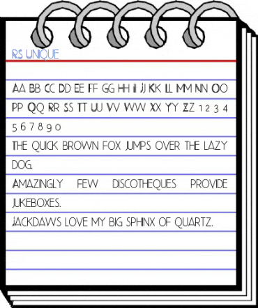 RS Unique Font