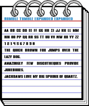 Rumble Tumble Expanded Expanded Font