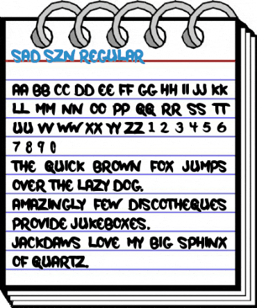 Sad Szn Regular Font
