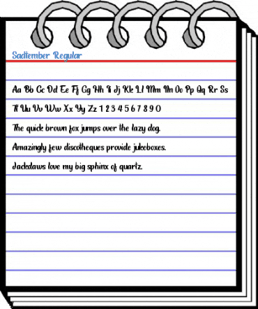 Sadtember Regular Font