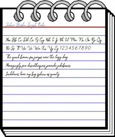 Sahur Bosku Script Italic Font