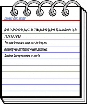 Samhock Italic Regular Font