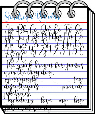 Sandreya Regular Font