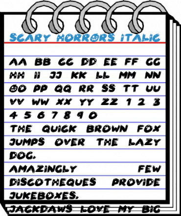 Scary HorrOrs Italic Font