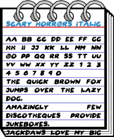 Scary HorrOrs Italic Font