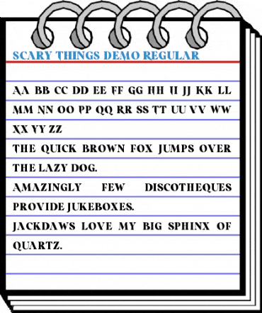 Scary Things DEMO Regular Font