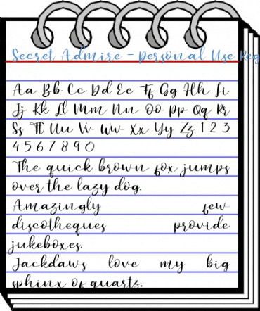 Secret Admire - Personal Use Regular Font