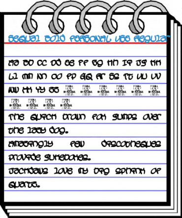 Sequal Bold PERSONAL USE Regular Font