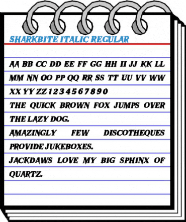 Sharkbite Italic Regular Font