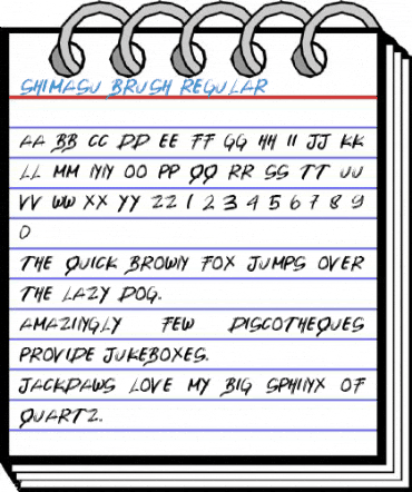SHIMASU BRUSH Regular Font