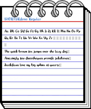 SHORTERdemo Regular Font