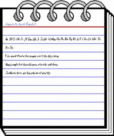 Signature hawk Regular Font