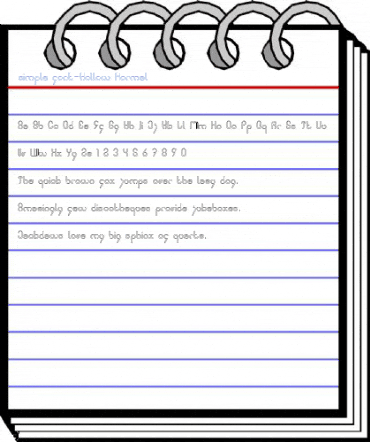 simple font-Hollow Normal Font