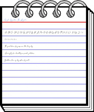 Single Signature Thin Regular Font