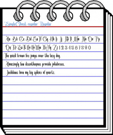 SingleGhost regular Regular Font