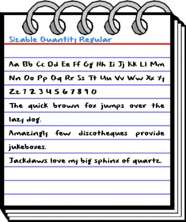 Sizable Quantity Regular Font