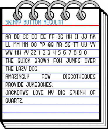 Skinny Buttom Regular Font