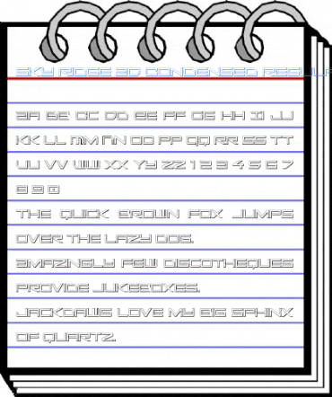 Sky Ridge 3D Condensed Regular Font